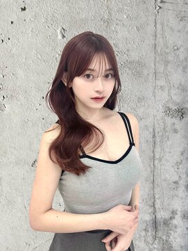 アディション 新宿(ADITION) 韓国カット/くびれヘア/ピンクベージュ