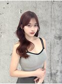 韓国カット/くびれヘア/ピンクベージュ