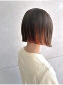 ボブ×インナーカラー