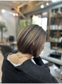 グレージュ×ハイライト