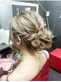 【ヘアセット】 ハイトーンも映えるゆるふわヘアアレンジ 茅ヶ崎