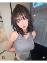 【Haco+】Gin_ココアベージュ_レイヤーカット
