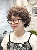 クセ毛風くしゅっとパーマ×ショートスタイル