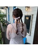 ツイン編みおろしアレンジ