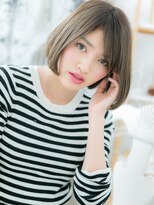 モッズヘア 越谷(mod's hair) 艶髪グレージュカラー透明感切りっぱなしボブc7越谷20代30代40代