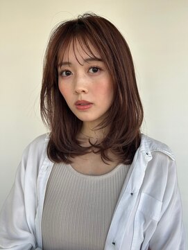 モッズヘア 越谷(mod's hair) シースルーバングミディアムレイヤーカットp2越谷20代30代40代