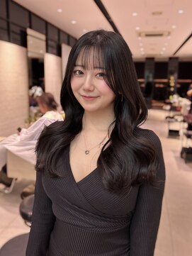 ステア ケース(stair case) 韓国ロングレイヤーカット前髪顔まわりかっとトリートメント