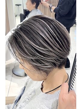 アッシュ 大宮店(Ash) バレイヤージュ修正シルバーグレージュハイライトバレイヤージュ