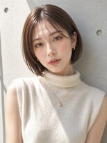 ノア(NOA) 【NOA】韓国風ミニボブ×シースルーバング×艶ブラウン