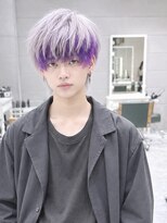 デイズ(days)&nbsp;束感マッシュウルフ/ホワイトカラーにインナーパープル