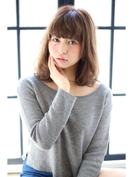 ノラ ヘアーサロン(NORA HAIR SALON) NORA【ERI】小顔前髪くせ毛風無造作カールグレージュアッシュ