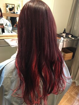 リゼル ユア 渋谷(RISEL YUA) ディープボルドー×フレアピンク