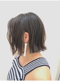 クセを生かした耳かけ切りっぱなしボブ【Ruufus恵比寿渋谷】