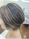 白髪染からのハイライト