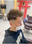 MEN'S HAIR ダブルカラー×色落ち後ナチュラルベージュ