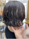 デジタルパーマ&ハイライトスタイル