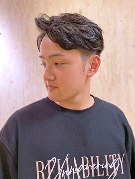 タカギ(TAKAGI) ビジネスショートパーマツーブロックサイドパートフェード55