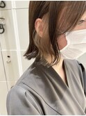 インナーカラー×ベージュ