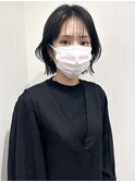 【Anli☆岩瀬萌】2wayバング くびれボブ 切りっぱなし ブラック