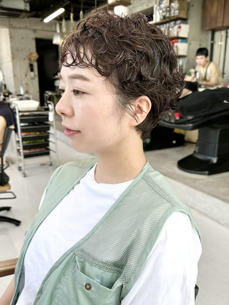 くせ毛ショート 【福岡 パーマ デジタルパーマ 髪質改善】：L184105987