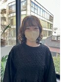ミディアム×ナチュラルくびれヘア×無造作パーマ
