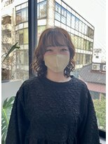 ビハインドザカーテン(BEHIND THE CURTAIN)&nbsp;ミディアム×ナチュラルくびれヘア×無造作パーマ