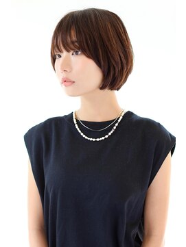 ヘアサロンガリカアオヤマ(hair salon Gallica aoyama) 顔まわりレイヤー×ストレートショートボブ