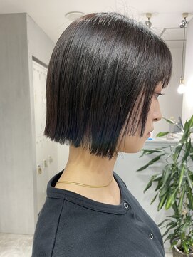 ヌーヴェル(nouvelle) 切りっぱなしBob×グレージュ