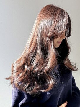 ラフ バイ マグ 南松本(R.A.F. by Mag) 顔まわりレイヤーブリーチ無しケアカラーチョコレートブラウン