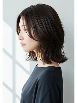 アントワープトーキョー(antwerp TOKYO) 30代40代50代外ハネミディアムレイヤー髪質改善透明感カラー