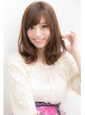 山村/巻き髪風パーマ/デジタルパーマ/ピンクベージュカラー/銀座