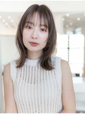 20代30代ミディアム顔周りレイヤーカット髪質改善トリートメント