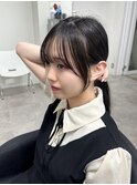 10代20代30代艶髪韓国結べるレイヤーカット小顔フレンチバング