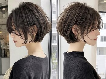 リアン アオヤマ(Liun Aoyama)の写真/「頭の形,綺麗だね」と褒められる,Liunのショートヘア.360°全方位大人可愛いシルエットに【青山/表参道】