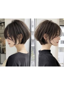 「頭の形,綺麗だね」と褒められる,Liunのショートヘア.360°全方位大人可愛いシルエットに【青山/表参道】