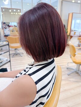 モリオ フロム ロンドン 成増店 【morio成増/児玉】丸みボブ　ベリーレッドブラウン