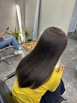 ファビ 渋谷(Fab) くびれヘア/暗めカラー/アプリコットオレンジ/縮毛矯正