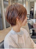 小顔ショート/マロンベージュ/髪質改善カラー/豊中美容室