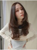 【 TSUJI 】レイヤーカット ミディアムレイヤー ココアブラウン