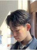 香川フェザーパーマセンターパートメンズパーマ高松