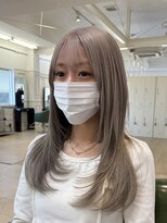 タイドヘア 茨木店(TIDE HAIR) 柔らかいベージュハイトーン×韓国風レイヤースタイル