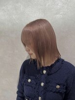 ヘアリゾートレガロ 瓢箪山店(Hair Resort regalo)&nbsp;ミルクティーベージュ裾カラーミディアムヘアオリーブグレージュ