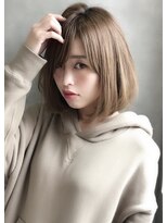 アグ ヘアー フォンテ 大泉学園店(Agu hair fonte)&nbsp;大人かわいいボブ小顔サイドブルージュ2019