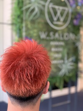 ダブル アンダーバー サロン(W_SALON) メンズレッドカラー♪♪