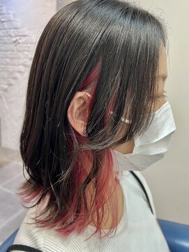 ウーロス(uros.) 【SENA】インナーカラーピンク コーラルピンク 大人可愛い