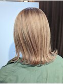 【kamie北浜】ミルクティー系/ダブルカラー/ケアブリーチ