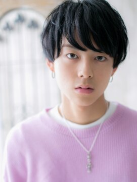 モッズヘア メン 上尾東口店(mod's hair men) 重めバングの黒髪マッシュナチュラルこなれヘアR上尾