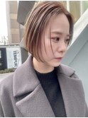 NUDE小顔補正立体カット10代20代30代金髪ボブヘルシースタイル