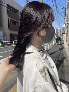 アナンダ(ananda) 顔周りカットとパープルカラー