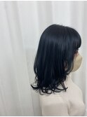 ダークブルー×ロング